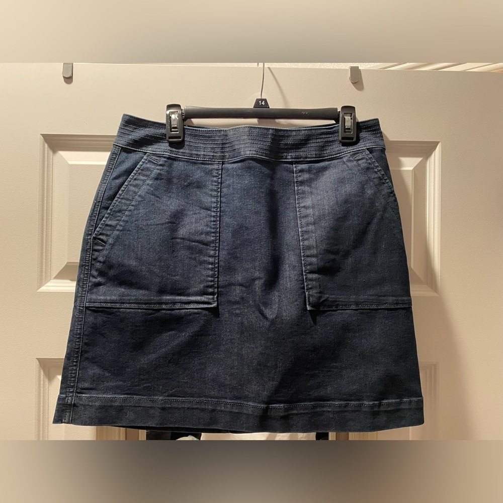 LOFT Dark Blue Denim Skirt
